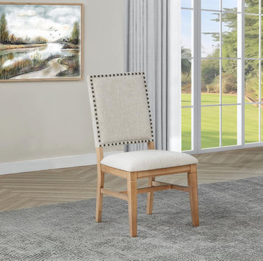 Middleton Upholstered Dining Chair w/Nailheads - Beige