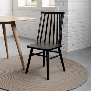 Felix Windsor Back Dining Chair - Black