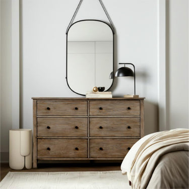 Classic Collection Six Drawer Dresser - Natural Gray