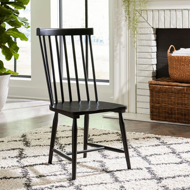 Windsor Dining Chair (High Back) - Black