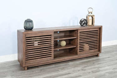 Sunny Designs Doe Valley Sliding Door 75" TV Console - Buckskin