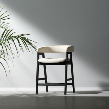 Cove Curved Back Counter Stool - Black