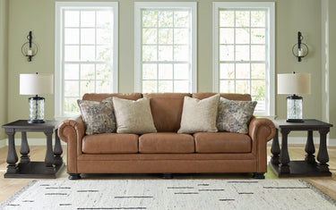 Carianna Leather Sofa - Caramel