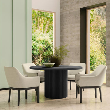 Reba 54" Round Dining Table - Black