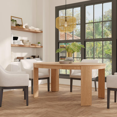 Carter 48" Round Extension Dining Table - Natural