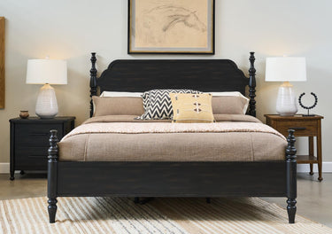Calhoun Turned Poster Bed - Ebony Black