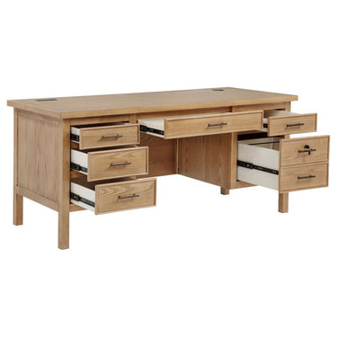 Vermes 66" Double Pedestal Desk - Light Ash