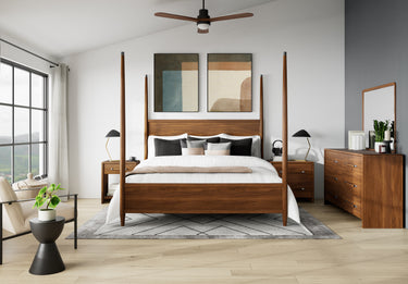 Elsie Collection One Drawer Nightstand - Classic Walnut