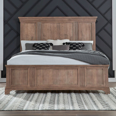Haven Hills Craftsman Style Panel Bed - Camel Beige