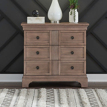 Haven Hills Bedside Chest w/Charging Station - Camel Beige
