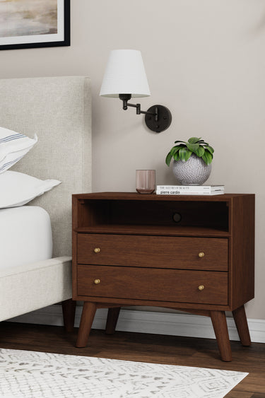 Flynn Collection Large Nightstand - Walnut