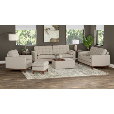 Presley Mid Century Modern Tufted Chair - Beige
