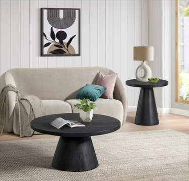 Portland 36" Round Coffee Table - Black