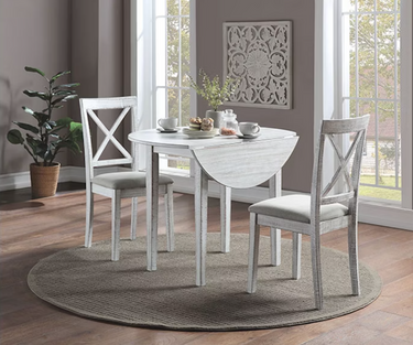Jaelynn 3 Pc Dining Set - Antique White