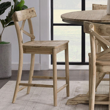 Callista X Back Counter Stool - Natural