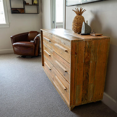 Nevada Modern Farmhouse Dresser - Rustic Brown