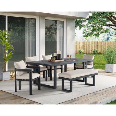 Playa Outdoor Rectangular Dining Table - Black