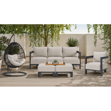 Playa Outdoor Club Chair - Dark Grey/Beige