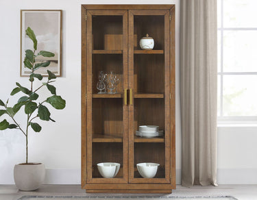 Garland Glass Door Curio - Toffee Finish