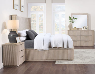 Henry Reeded Six Drawer Dresser - Tan