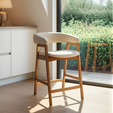 Cove Curved Back Counter Stool - Natural
