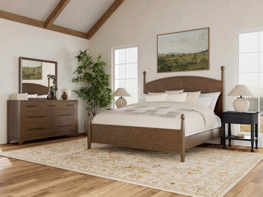 Calhoun One Drawer Nightstand - Ebony Whiskey Oak