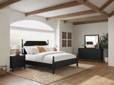 Calhoun Eight Drawer Dresser - Ebony Whiskey Oak