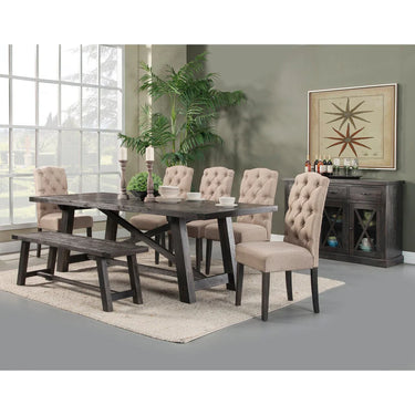 Newberry Trestle Dining Table - Salvage Grey